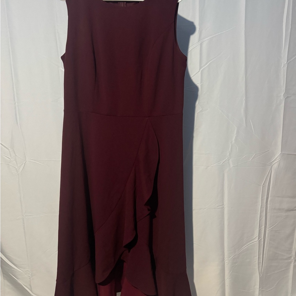 Elegant Burgundy Dress Tells Sleeveless Dress Size 2XL